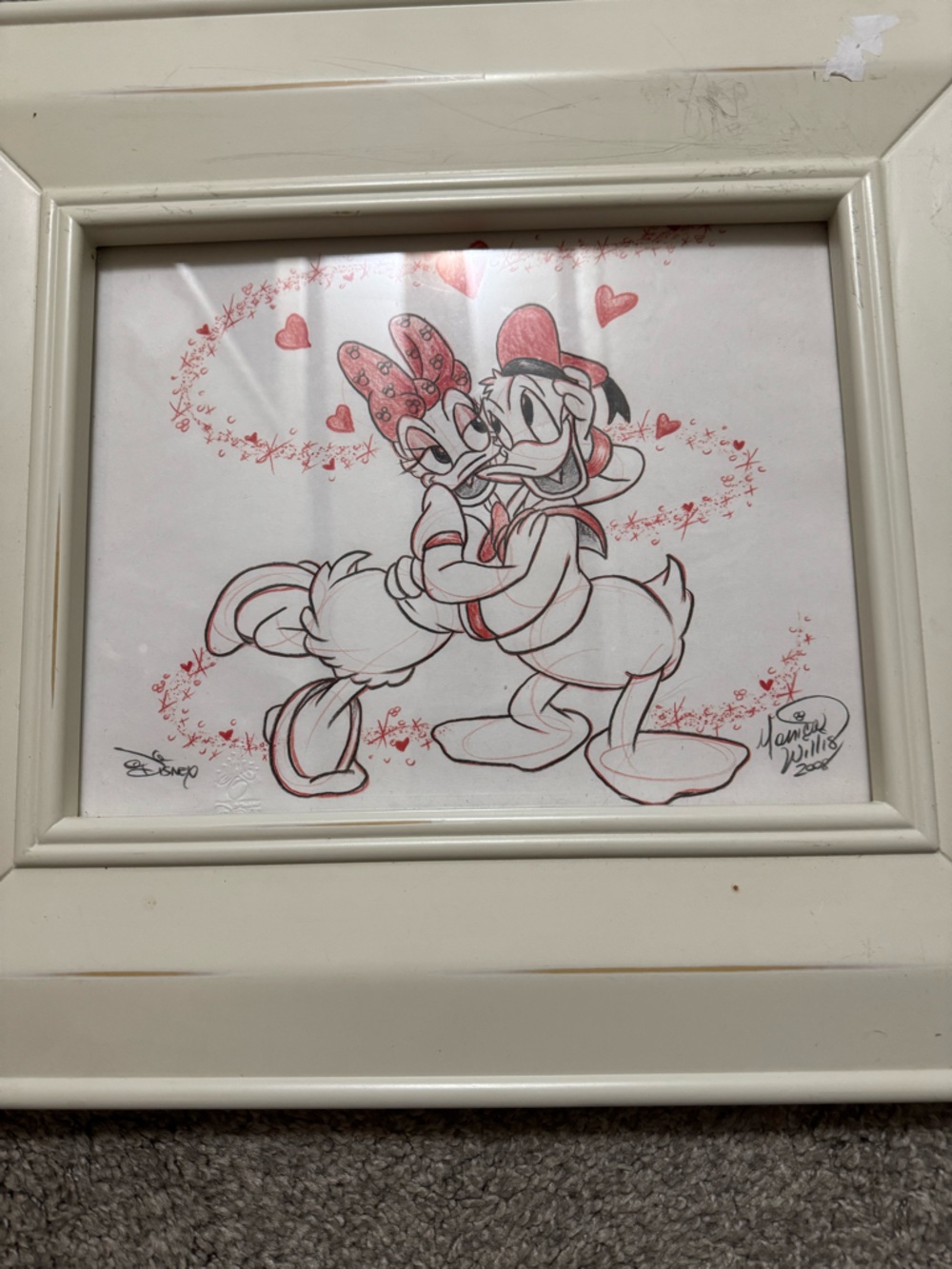 Original Monica Willis-Disney’s Donald & Daisy Duck Sketch 2008